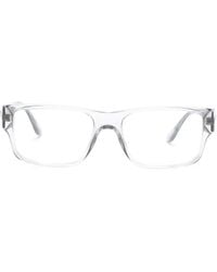 Versace - Eckige Brille Mit Medusa-Schild - Lyst