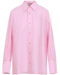 Carven - Button-Up Silk Shirt - Lyst