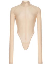 LAQUAN SMITH - High-Neck Long-Sleeve Bodysuit - Lyst
