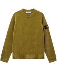 Stone Island - 5100013 Mouliné Cotton-Chenille Sweater - Lyst