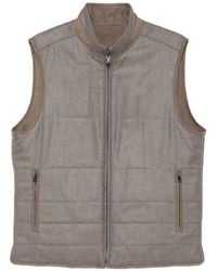 Corneliani - Quilted-Design Herringbone-Pattern Gilet - Lyst
