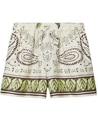 Tory Burch - Silk Camp Shorts - Lyst