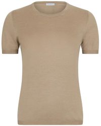 Malo - Short-Sleeve Fine-Knit Top - Lyst