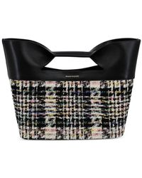 Alexander McQueen - Small The Bow Tweed Tote Bag - Lyst