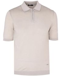 Tombolini - Zip-Fastening Short-Sleeve Polo Shirt - Lyst