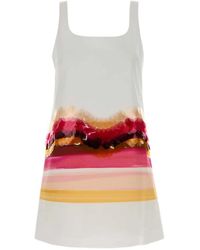 Fendi - Sequin-Embellished Striped Mini Dress - Lyst