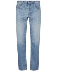 Edwin - Faded-Effect Straight-Leg Jeans - Lyst