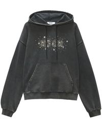 MSGM - Hoodie À Logo Clouté - Lyst