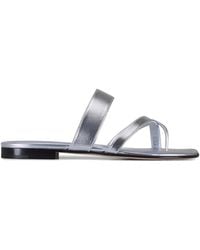 Manolo Blahnik - Sandales Susa À Effet Métallisé - Lyst