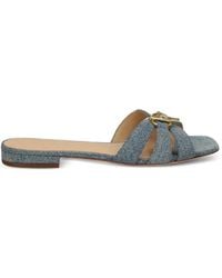 Ralph Lauren - Sandales À Plaque Logo - Lyst