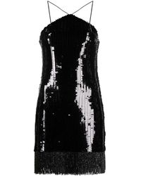 ‎Taller Marmo - Mini-jurk Met Pailletten En Halternek - Lyst