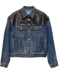 Prada - Panelled Denim Jacket - Lyst