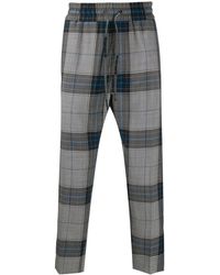 blue tartan pants
