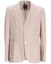 BOSS - Checked Blazer - Lyst