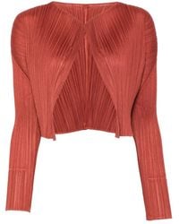 Pleats Please Issey Miyake - Pleated Long-Sleeve Jacket - Lyst