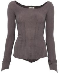 Marc Le Bihan - Raw-Edge Panelled T-Shirt - Lyst