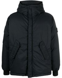 Stone Island - Compass-patch Hooded Padded Jacket - Lyst