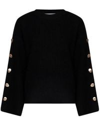 Kaos - Button-Embellished Ribbed-Knit Sweater - Lyst