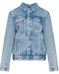 MM6 by Maison Martin Margiela - Veste En Jean À Effet Légèrement Délavé - Lyst