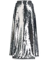 Molly Goddard - -tone Lyra Sequinned Midi Skirt - Women's - Polyester/spandex/elastane - Lyst