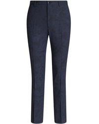 Etro - Patterned-jacquard straight-leg trousers - Lyst