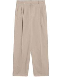 The Row - Pleated-Waistband Straight-Leg Trousers - Lyst