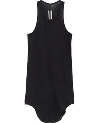Rick Owens - Sleeveless Cotton Tank Top With Rounded Hem - Lyst