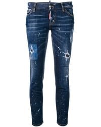 DSquared² Slim Distressed Jeans - Blue