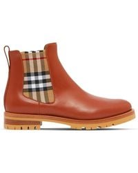 Burberry - Chelsea-Boots mit Vintage-Check - Lyst