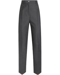 Dolce & Gabbana - Pressed Crease Straight Leg Trousers - Lyst