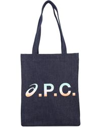 A.P.C. - X Asics Logo-Print Tote Bag - Lyst
