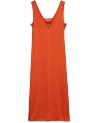 Zadig & Voltaire - Renzo Lace-Detail Satin Midi Dress - Lyst