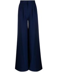 Alberta Ferretti - High-Waisted Wide-Leg Trousers - Lyst