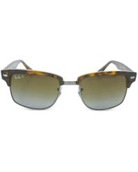 Ray-Ban - Eckige Clubmaster Sonnenbrille - Lyst