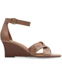 Clarks - Cielo Charm Wedge Sandals - Lyst