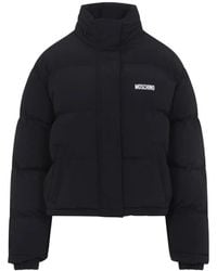 Moschino - X Smiley Logo-Print Padded Puffer - Lyst