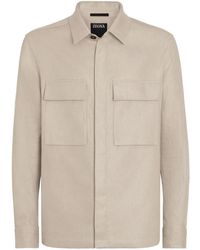 ZEGNA - Camicia Con Taschino - Lyst