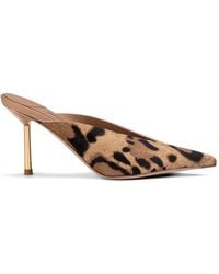 Le Silla - Clivage Leopard-Print Mules - Lyst