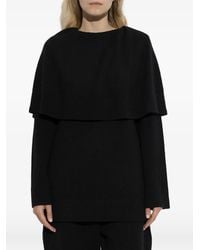 Lisa Yang - Jaylani Cape-Overlay Sweater - Lyst