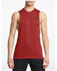 Under Armour - Logo-Print Cut-Off Tank Top - Lyst