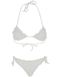 MC2 Saint Barth - Bikini Sagittarius Moon À Fleurs Brodées - Lyst