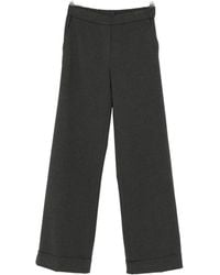 Le Tricot Perugia - Pantaloni A Gamba Ampia Con Vita Elasticizzata - Lyst