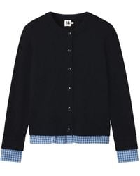 B+ AB - Crew-Neck Button-Fastening Cardigan - Lyst