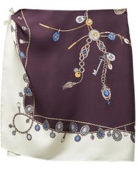 Versace - Printed Silk Skirt - Lyst