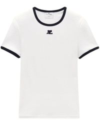 Courreges - Camiseta Bumpy con diseño en contraste - Lyst