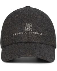 Brunello Cucinelli - Embroidered-Crest Curved-Peak Cap - Lyst