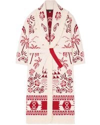 Alanui - Palm-Tree Pattern Fringe Coat - Lyst