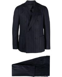 Lardini - Pinstripe-pattern Double-breasted Suit - Lyst