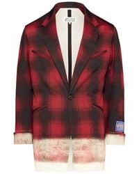 Maison Margiela - Pendleton Checked Blazer - Lyst