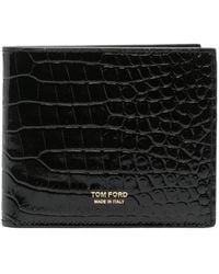 Tom Ford - Portefeuille à effet peau de crocodile - Lyst